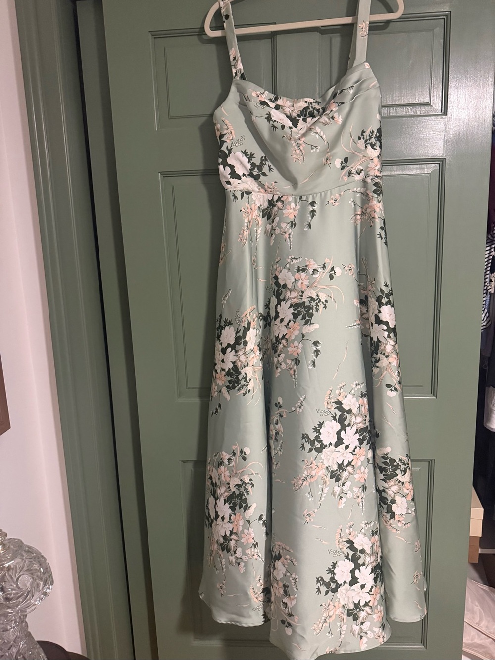 Azazie Sage Green Floral Dress